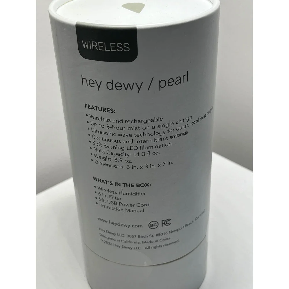 Hey Dewy Wireless Portable‎ Facial Humidifier Pearl brand new in Box